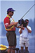 Yelas gives away his secret - a spinning rod - to a national television audience. 