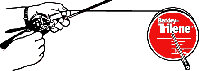 Diagram of spooling a baitcasting outfit