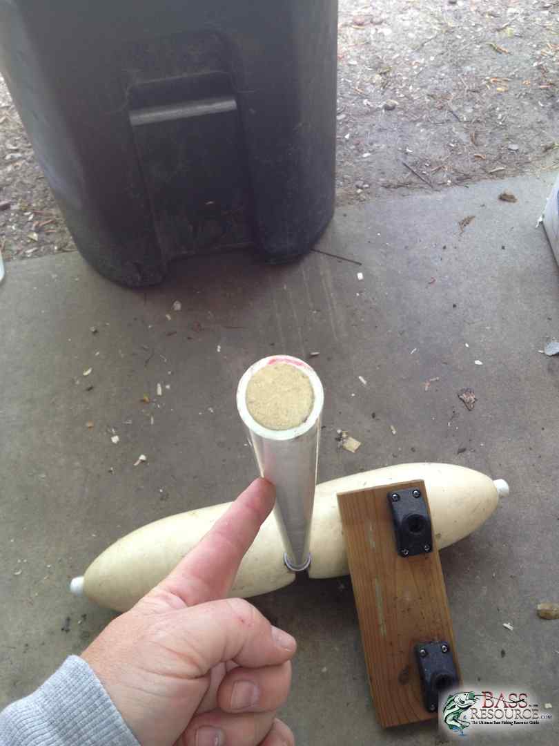 Dowel rod inside 1" PVC