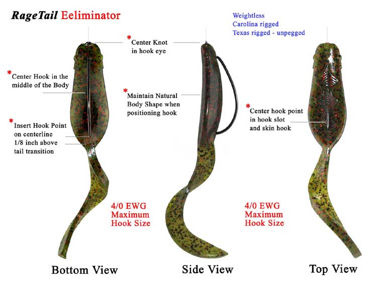 IMPORTANT.Rage Tail Eeliminator hooking Instructions - Fishing