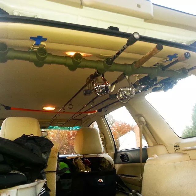 Rod Holder In Car/suv - Fishing Rods, Reels, Line, and Knots
