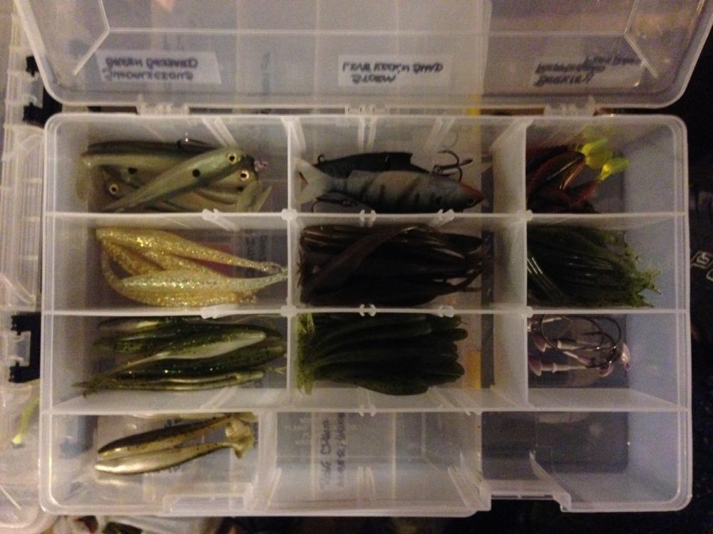 Soft plastics in bags or tackle box? - Fishing Tackle - Bass