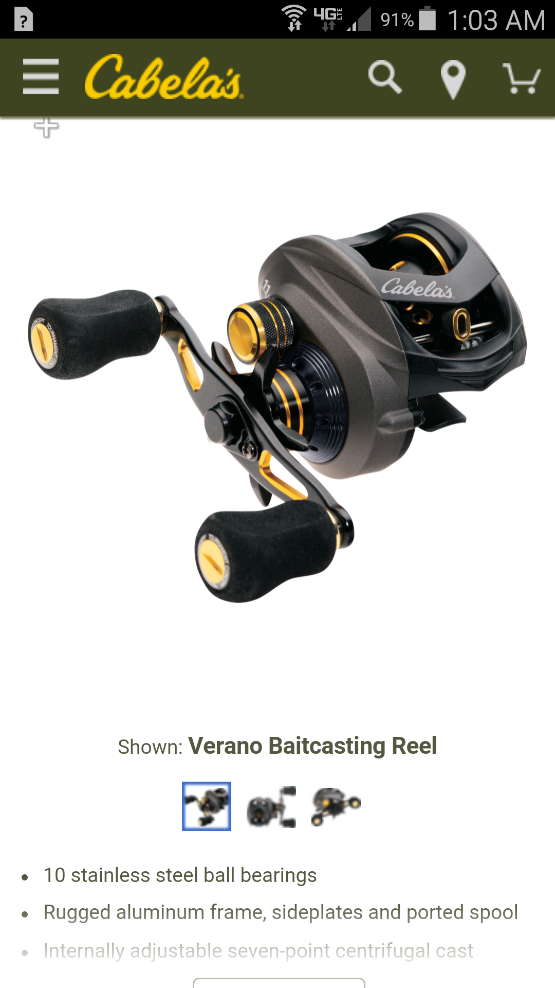 Cabelas Verano Casting Reel - Fishing Rods, Reels, Line, and Knots - Bass  Fishing Forums
