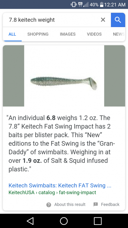 Keitech Fat Swing Impact Swimbaits - Weight of 6.8 & 7.8 - Fishing Tackle  - Bass Fishing Forums