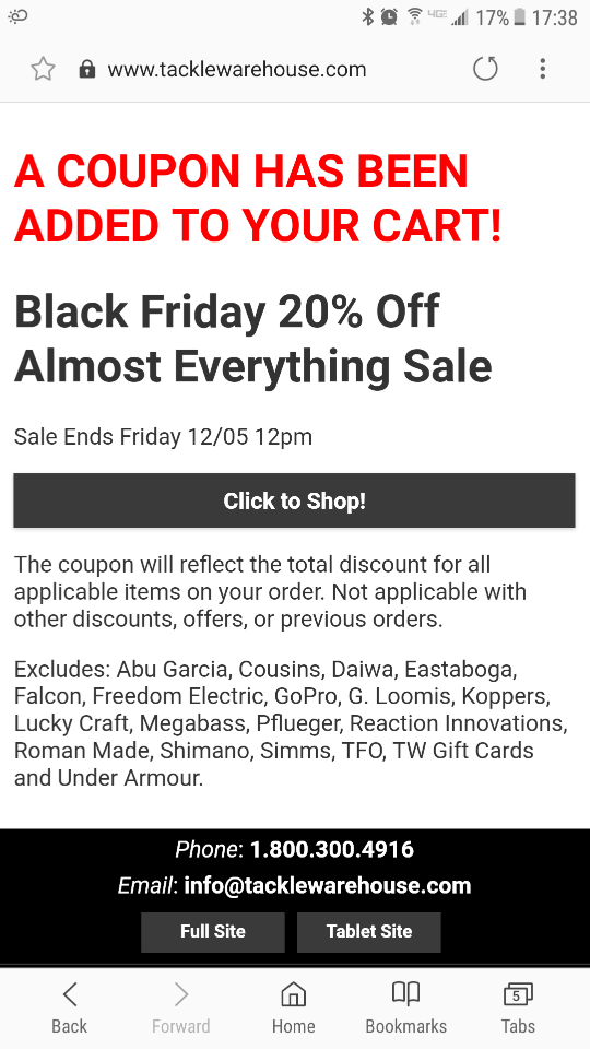 Black Friday sale list? - Fishing Tackle - Bass Fishing Forums