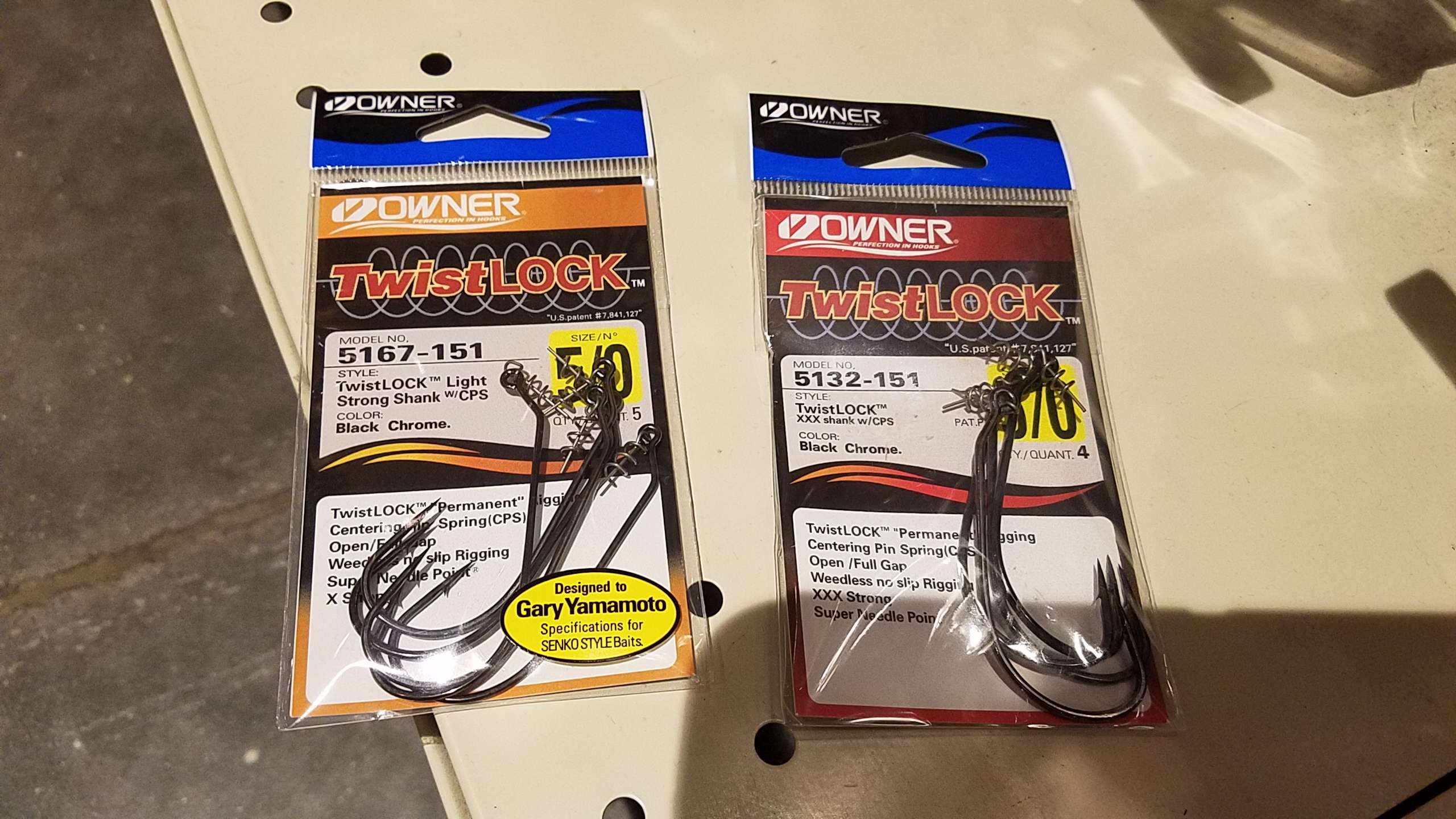 2 PACKS OF OWNER TWISTLOCK LIGHT STRON SHANK W/CPS SIZE 2/0 5 PER PACK 5167-121