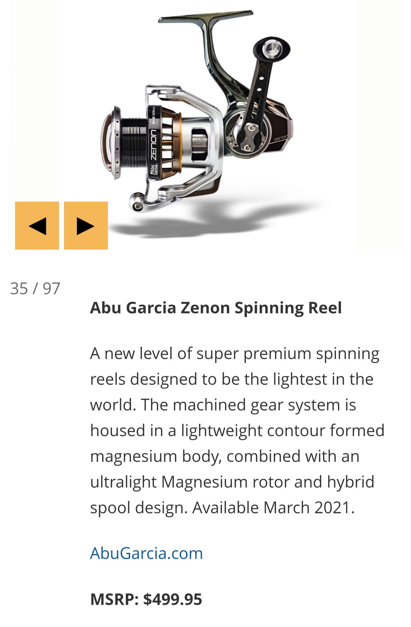 Spinning Reels Abu Garcia Zenon