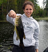 Bass fishing in spring
