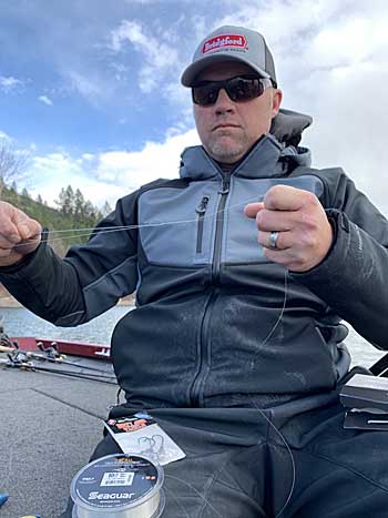 Clausen has recently switched to the FG Knot after experimenting with a variety of braid to fluorocarbon connections.