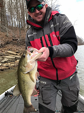 Indiana tournament angler and Bassmaster Classic qualifier Matt McCoy uses a Stupid Tube whenever he’s fishing, starting with the coldest days of spring, when most anglers are reaching for jerkbaits. Photo courtesy of Matt McCoy