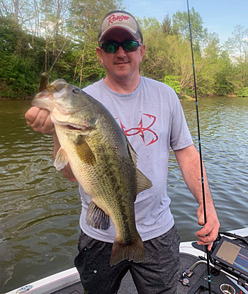Indiana tournament angler and Bassmaster Classic qualifier Matt McCoy worked with his uncle Terry McWilliams, who also is a Bassmaster Classic qualifier, to perfect the Stupid Tube. They’ve found a dragging retrieve produces more bass with it. Photo courtesy of Matt McCoy