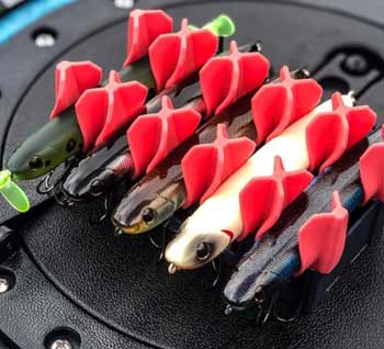 Gruv Fishing has these Silicone Hard Bait Holders that are perfect for keeping your hard baits organized and tangle-free.