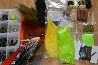 Building hair jigs is easy and requires as small an investment in materials as you want to make. The almost endless choices of feathers, hair and other materials, available in the fly tying section of your favorite outdoor store, means you can create a wide variety of hair jigs. Photo by Pete M. Anderson