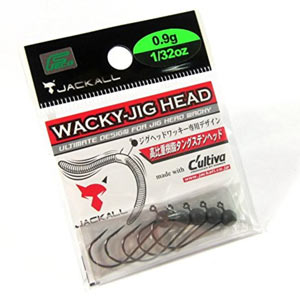 Jackall Wacky-Head Jigs have tungsten weight and a 90-degree bend.