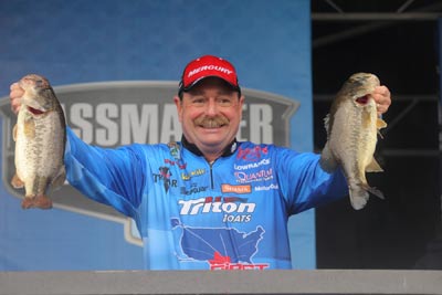 Bassmaster Elite Series angler Shaw Grigsby is well-known for his sight fishing prowess for bedding bass. Marinas, which offer prime spawning conditions, are one of the first places he looks for them. Photo courtesy of B.A.S.S. / Seigo Saito