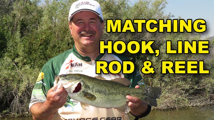 Matching Rod, Reel, Line, and Hook for Bass Fishing
