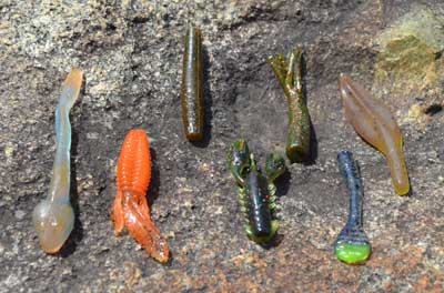 Stubby worms aren’t the only soft-plastic baits that can be used on Ned Rigs. Craws, goby imitators, and reapers are options, too. Photo by Pete M. Anderson