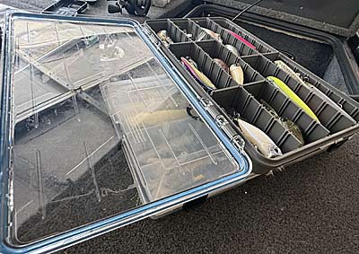 The Plano StowAway Waterproof Stow and similar boxes feature a waterproof gasket to keep water out of the box and help protect your fishing tackle.