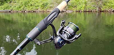 This spinning rod can do it all. Just about any finesse technique in bass fishing can be done with this setup.