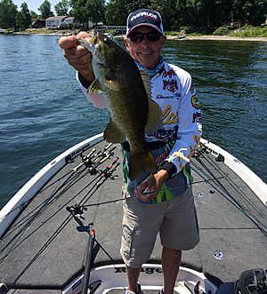 FLW Tour pro Clark Wendlandt said smallmouths are easier than largemouth or spotted bass to catch when sight fishing. Photo courtesy Clark Wendlandt