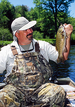 Greg Ellison caught this river smallmouth on a floating Rapala.
