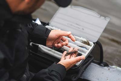 Caperlan’s Micro RB Tungsten jig and Yubari Craw are a productive team when bass turn up their noses at traditionally sized offerings, according to Bassmaster Elite Series angler Alex Wetherell. Photo courtesy of Caperlan
