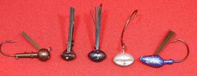 Round, Arkie, Football, Wobble Head, and Bullet-style jigheads