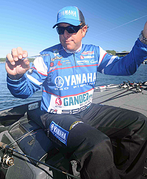 Arizona pro Dean Rojas favors drop shotting hand-poured finesse worms to catch bass cruising the shallows.