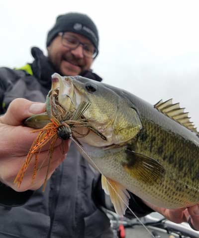 A specially designed finesse jig is an excellent choice in December and throughout the winter months.