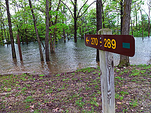 Flooded campground