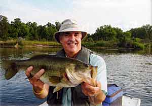 Nice largemouth caught on a fly!