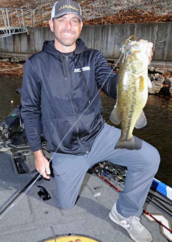 Fishing the holiday season is one of touring pro Casey Scanlon’s favorite times to catch bass. 