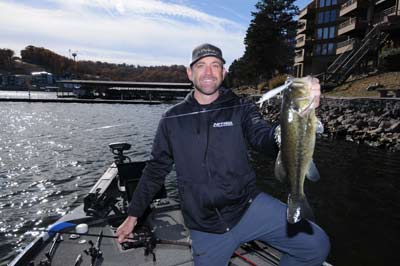 Casey Scanlon tricks several holiday season bass with a suspending jerkbait.  