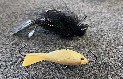Ice jigs and hair jigs are ideal for cold-water fishing.