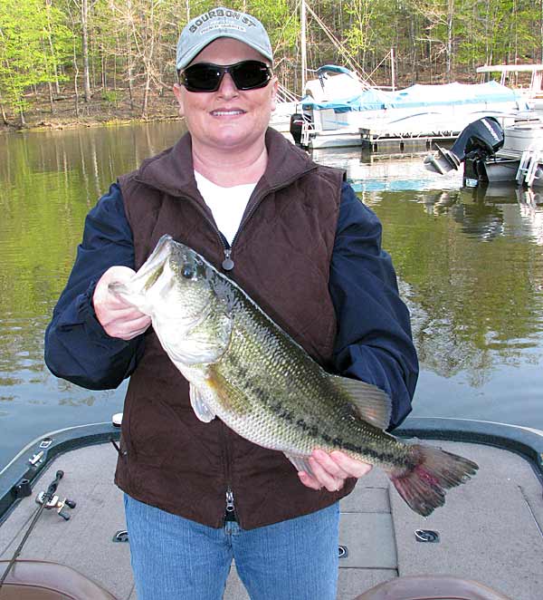 BassResource co-owner Keri May with a Kentucky Lake lunker.
