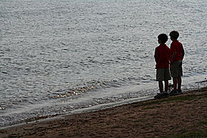 Kids fishing
