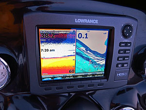 Shura relies heavily on his Lowrance graph to find great structure and to get back to it over and over again.