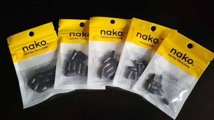 Nako Tungsten Black Worm Weights (10 Pack) 1/16oz