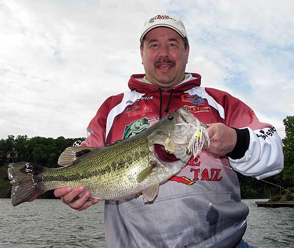 BassResource founder Glenn May with a healthy Pickwick Lake bass.