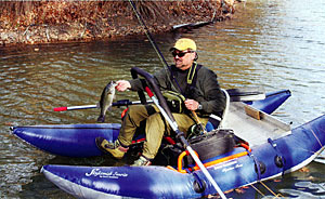 Another type of inflatable pontoon boat perfect for flyfishing