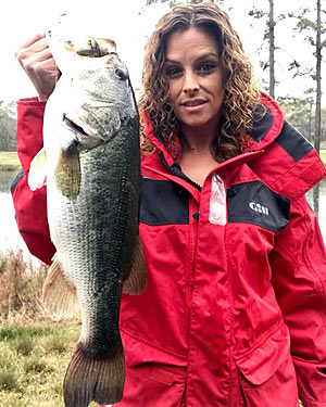 Weather changes affect bass, whether they swim in ponds or larger natural lakes, rivers and reservoirs. On rainy days, for example, the low-light conditions make them more willing to chase down and strike moving lures. Photo courtesy of Samantha Gay