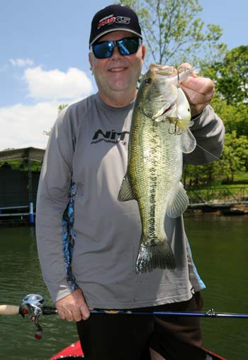 Brian Snowden prefers moving baits to catch postspawn bass feeding on spawning shad. 