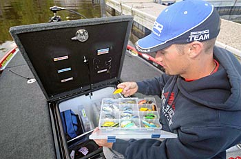 John Crews relies on a crankbait for covering a lot of water to find prespawn bass.
