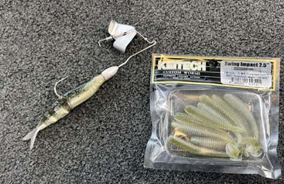 Using a slightly smaller buzzbait or going down a size for your swimbaits can match what the bass are eating and increase how many bites you get in a day.