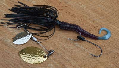 Finetune your spinnerbait. Adding a soft-plastic trailer increases bulk and action. And a trailer hook helps you catch bass that strike short or target your spinnerbait’s blades. Photo by Pete M. Anderson
