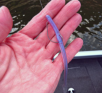 Texas rig a finesse worm for less snags.