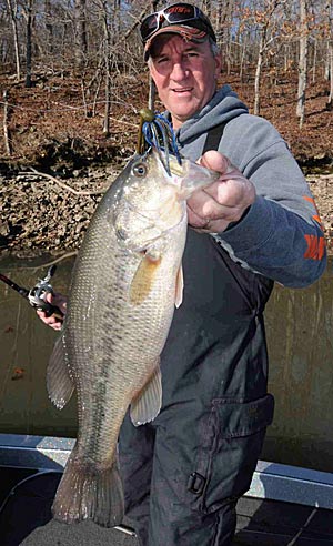 A jig is a big fish bait for catching quality bass throughout the spring.