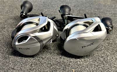 The newest version of the TranX (left) has been improved with better cast control and additional features, further enhancing an already great reel design.