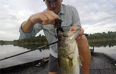 Giant black buzzbaits are an exception the rule when it comes to choosing lures for big bass.