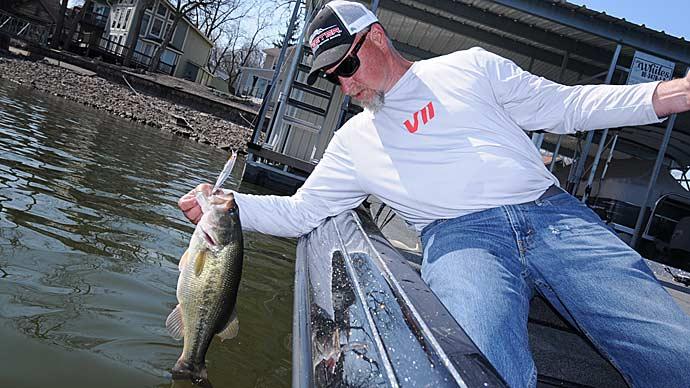 Early spring bass fishing